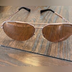 Michael Kors Rose Gold Aviator Sunglasses
